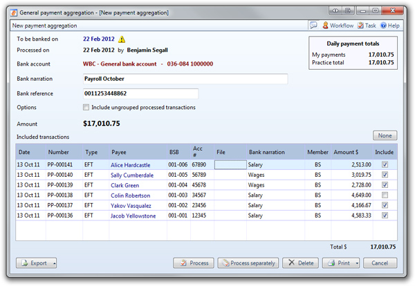 General payment aggregation